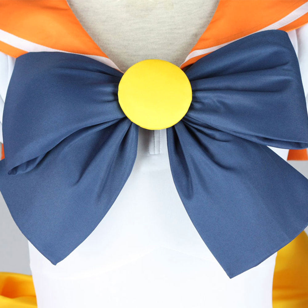 Anime Sailor Moon Aino Minago Sailor Venus Fighting Cosplay Costume with Accessories for Women Kids product image 4