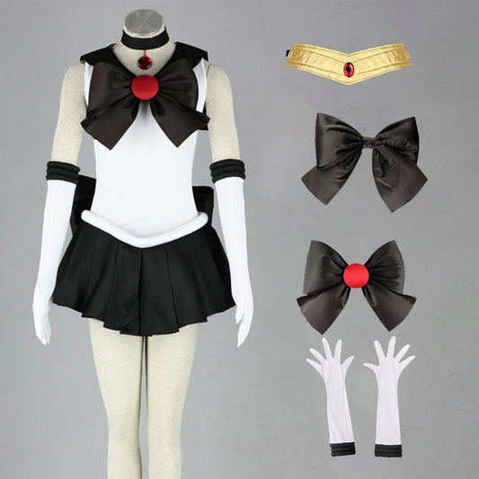 Anime Sailor Moon Mingou setsuna Sailor pluto Fighting Cosplay Costume with Accessories for Women Kids product image 6