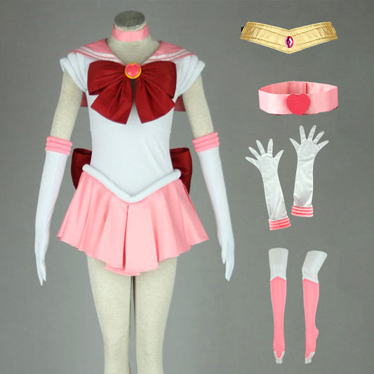 Anime Sailor Moon Chibi usa Sailor chibi moon Fighting Cosplay Costume with Accessories for Women Kids product image 7