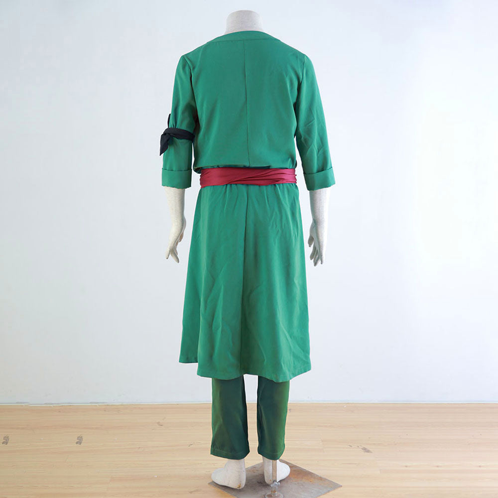 Anime Ocean Adventure Green 3-Sword Swordsman Pirate Cosplay Costume Uniform for Men Kids product image 6